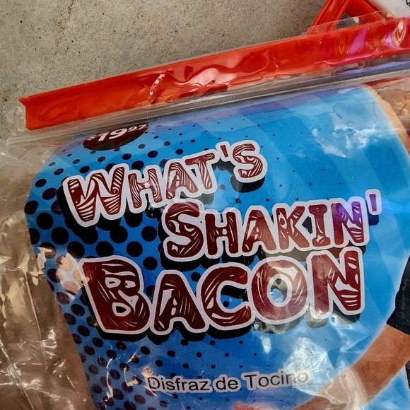 What's Shakin' Bacon Foam Men's One Size OS Halloween Costume Cosplay Funny EUC - Picture 3 of 5